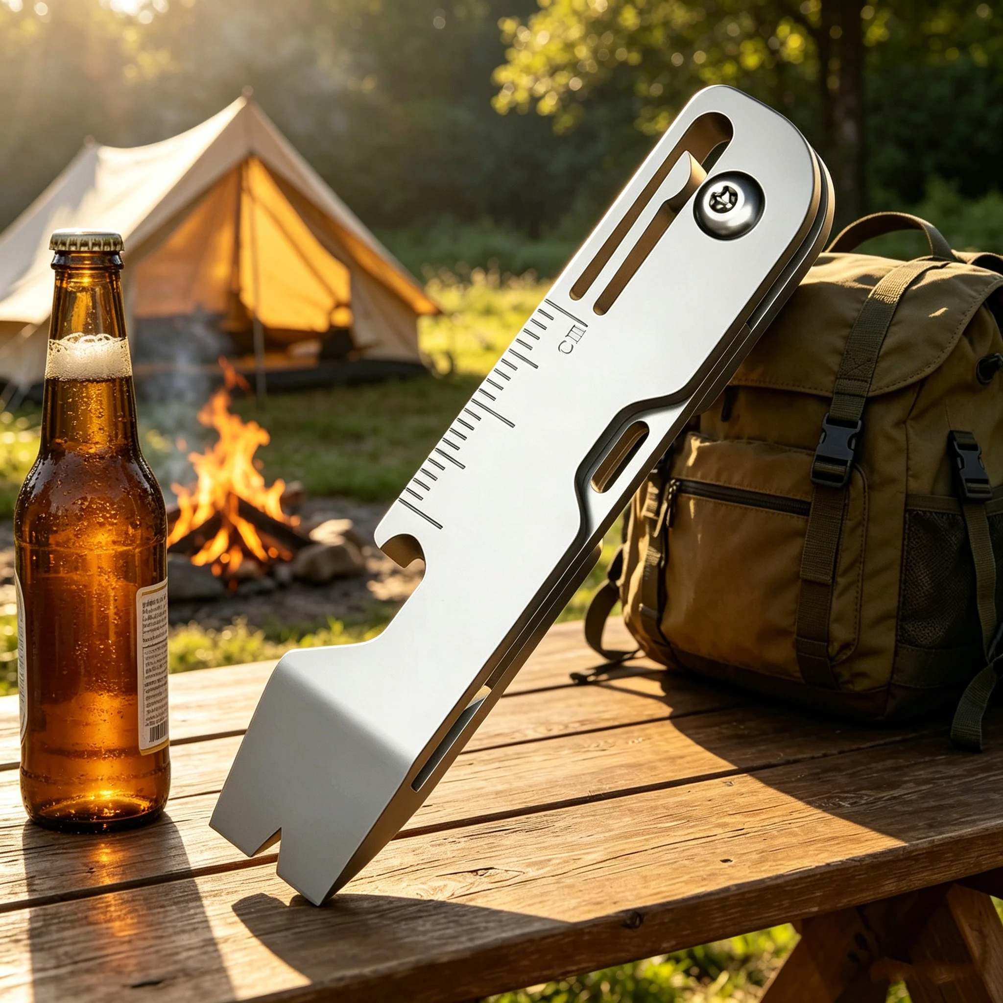 Titanium Pry Bar - Titanium Alloy Multi-Function Keychain Folding Knife