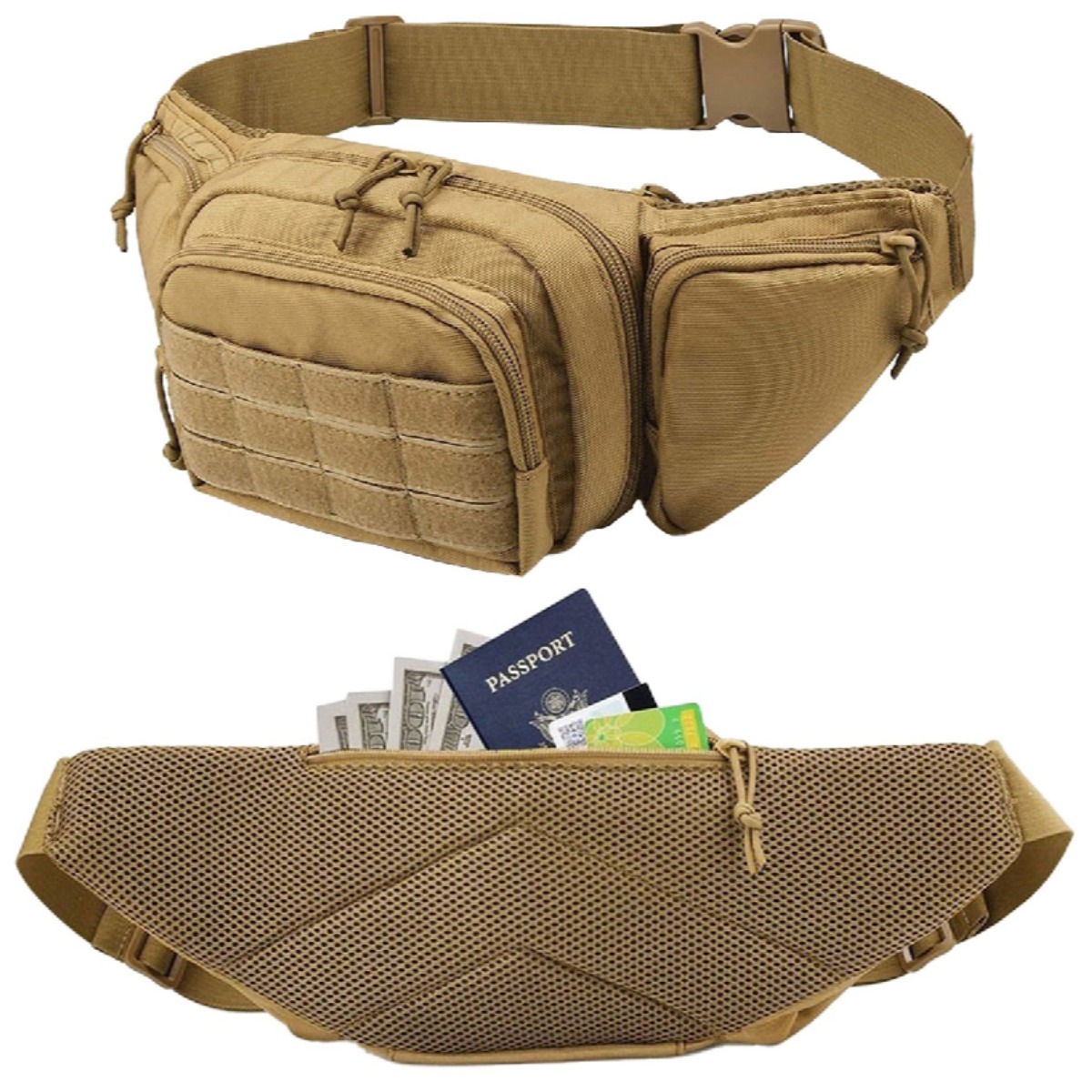 Edc Carry Fanny Pack - MOLLE Tactical Concealed Carry Fanny Pack
