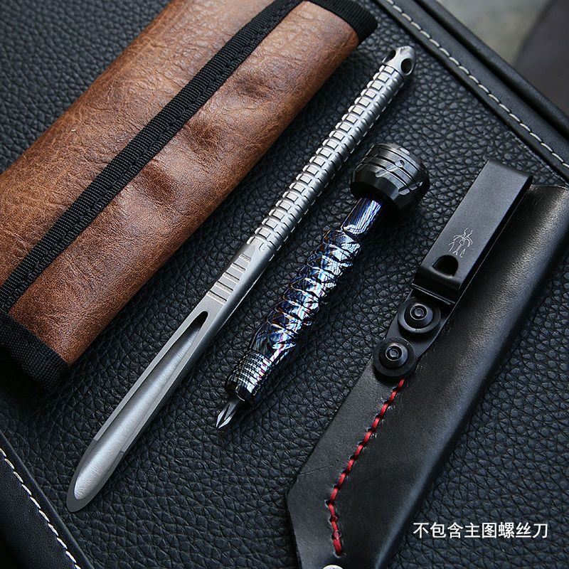 Titanium Pry Bar - 197mm Large Straw TC4 Titanium Alloy