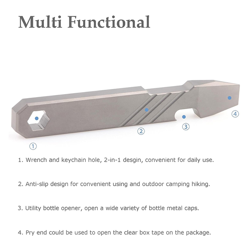 Titanium EDC Pry Bar Tool – 4” - Titanium Pry Bar review and price