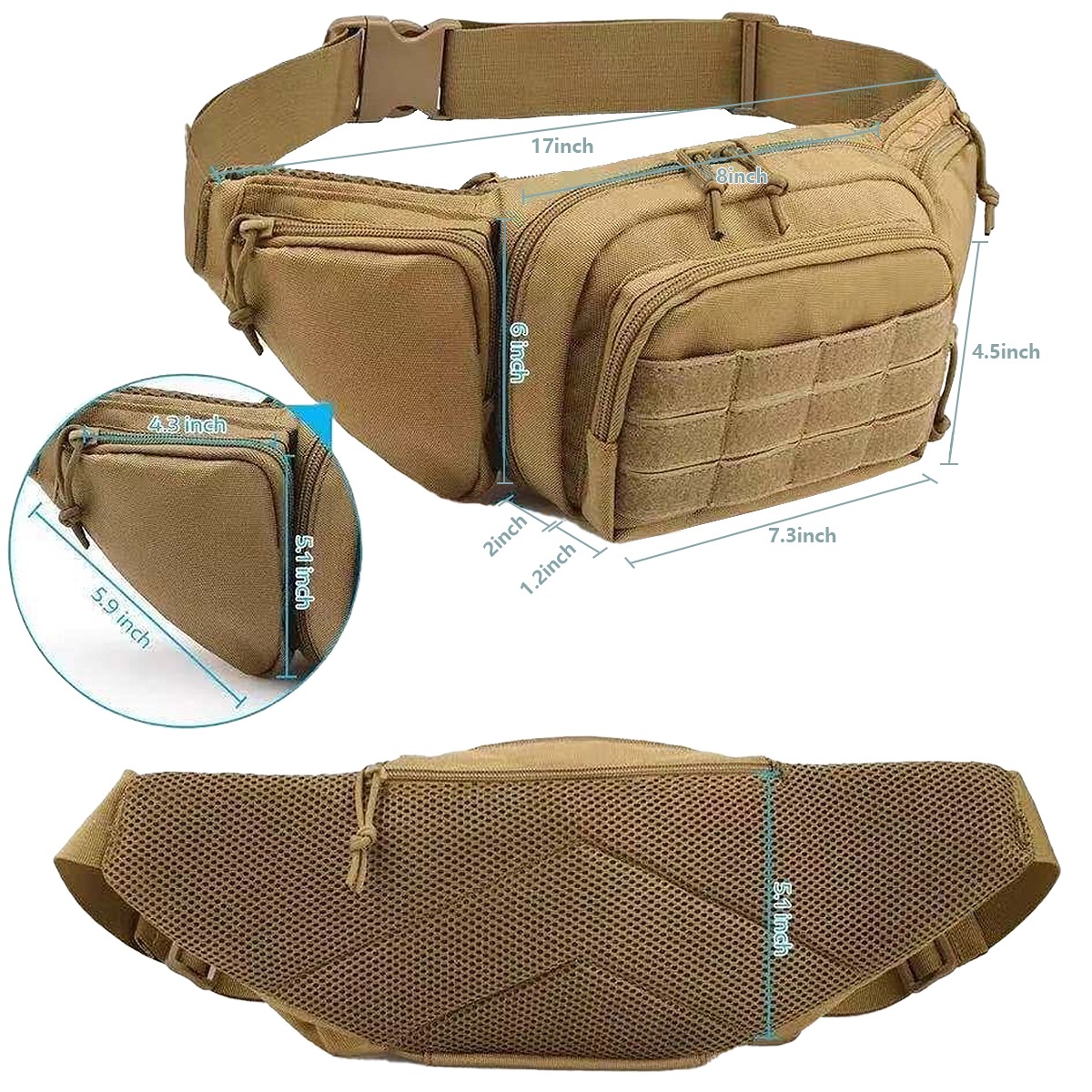 MOLLE Tactical Concealed Carry - Edc Carry Fanny Pack review and price