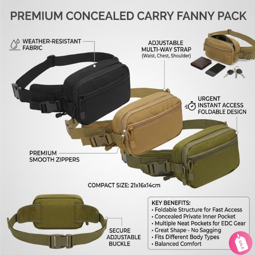 Tactical Concealed Carry Fanny - Edc Carry Fanny Pack review and price