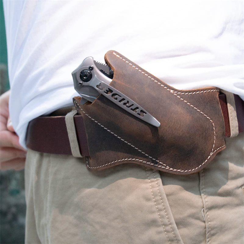 Leather Folding Knife Sheath,  - Edc Carry Belt Leather review and price